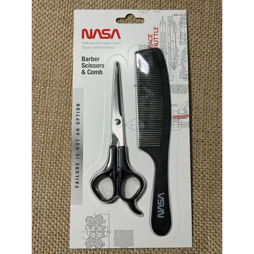 NASA Razor Set Nose Ear Trimmer Scissors Comb Razors Refill Mens Toiletry Kit